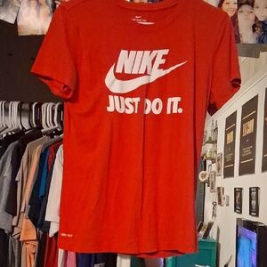 Nike Bold Red Tee with Slogan